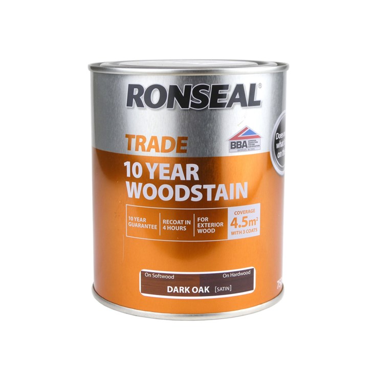 Ronseal 10 Year Woodstain Dark Oak 750ml